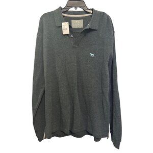 Gunn Polo Sports Fit Long Sleeve Shirt 2XL Nordstrom Rack  Dark Green